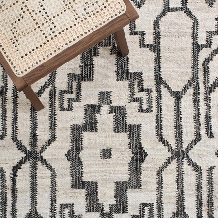 Safavieh 6 x 6 ft. Natural Fiber Contemporary Square Area Rug, Ivory & Black NFB750A-6SQ